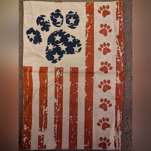 2/$12 🐾 Pawsitively Patriotic Garden Flag Double sided - Picture 2 of 4